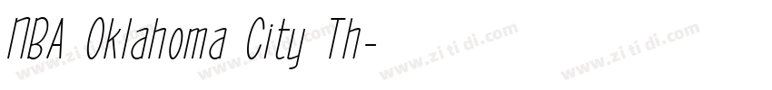 NBA Oklahoma City Th字体转换